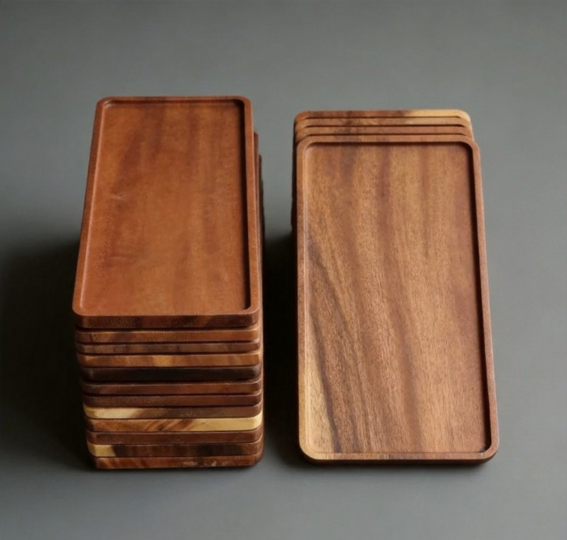 Home Cooking Recipes - Plateau de service rectangulaire en bois