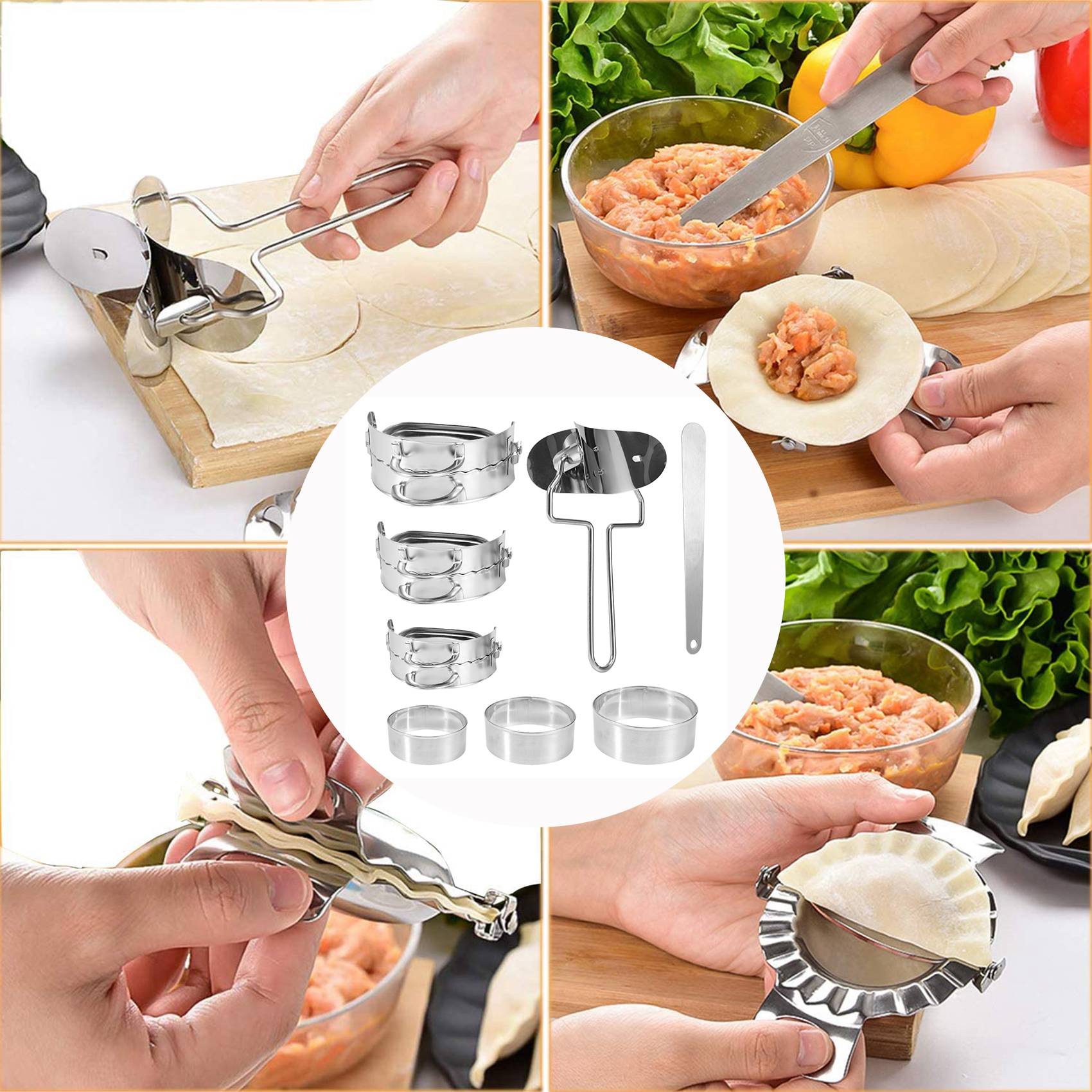 Gyoza Dumpling Maker - ABKW – Ensemble de 8 moules