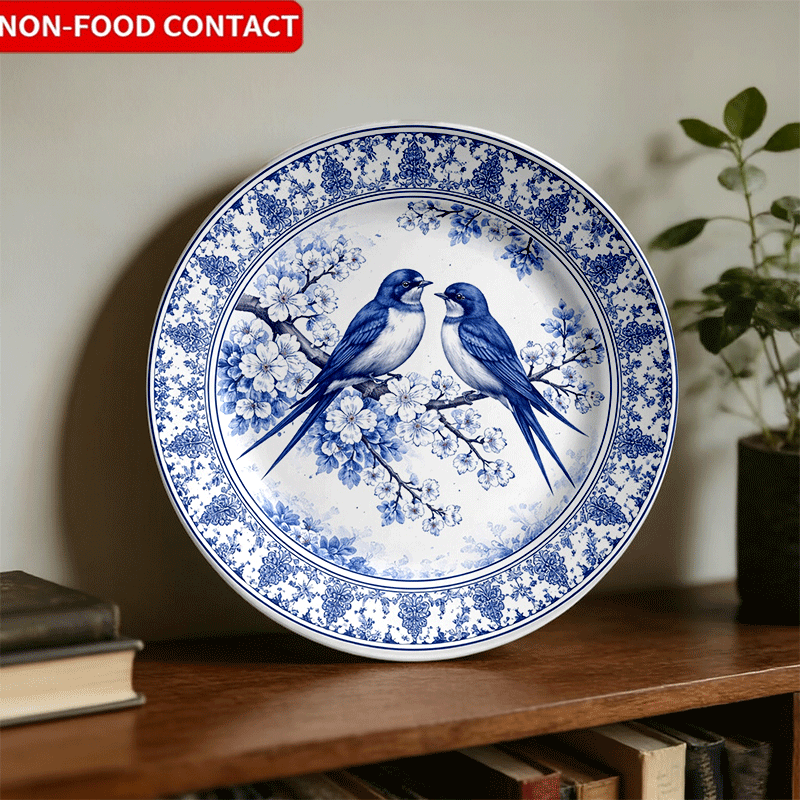 Home Cooking Recipes - Assiette décorative à fleurs chinoises irisées
