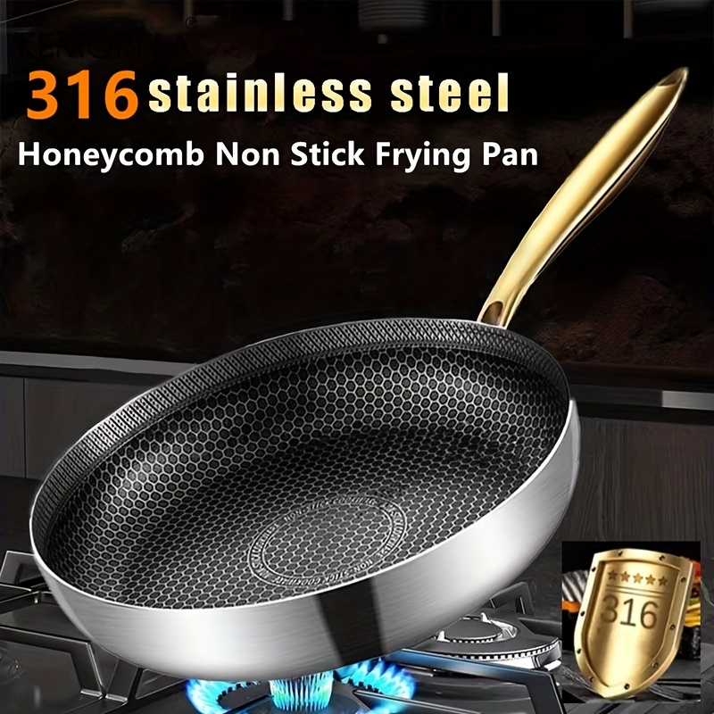 Home Cooking Cookbook - Poêle à frire en acier inoxydable