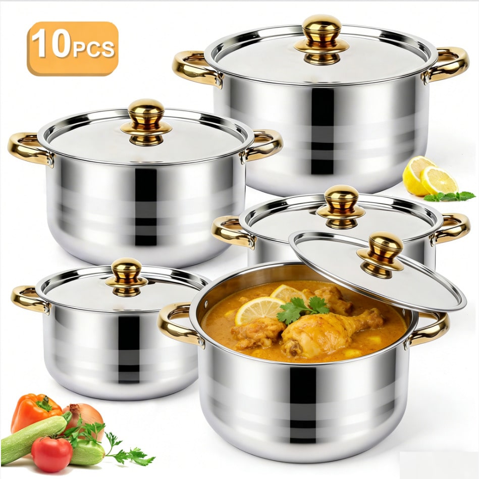 Ensemble de casseroles en acie - Home Cooking Cookbook avis et prix